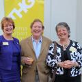 Heather Penwarden (Honiton Dementia Action Alliance), Alan Cotton (artist and patron), Sue Holland (Organiser)