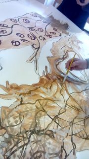 Artwork being created in MIND workshop