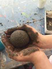 Forming dorodango in Mill Water workshop