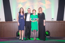 Devon Tourism Awards 2016 (Jo Pavey, Cllr John O'Leary, Fiona Page-Turner, Purple Cloud Consultancy)
