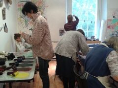 Participants enjoying Printing workshop