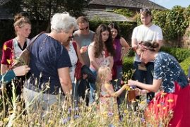 Theatre Rush performance in the Thelma Hulbert Gallery Garden
